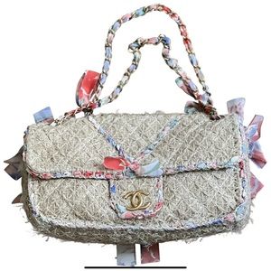 Vintage Chanel Organic Multicolor Classic Flap Bag
